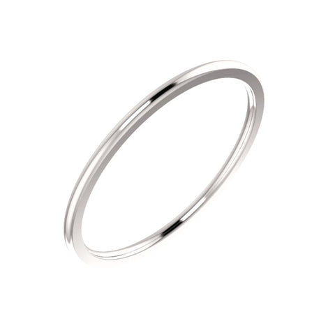 Platinum 1mm Comfort Fit Band, Size 7