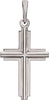 14k White Gold Cross Pendant