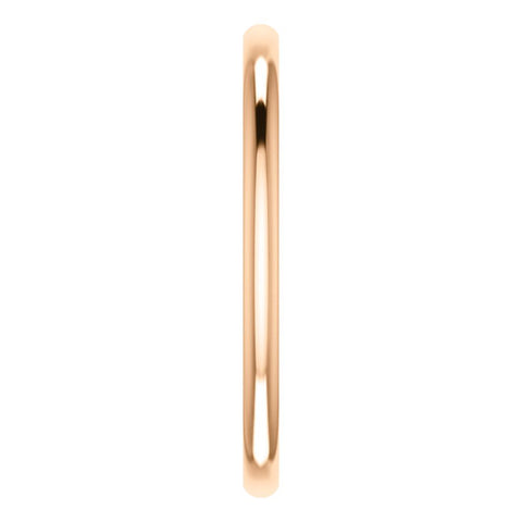 14k Rose Gold 1.5mm Comfort Fit Band, Size 5