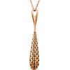 14k Rose Gold Pierced Teardrop 18" Necklace