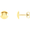 Convex Circle Earrings in 14k Yellow Gold