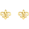 14k Yellow Gold Fleur-De-Lis Earrings