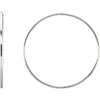 60.00 mm Endless Tube Earrings in Sterling Silver