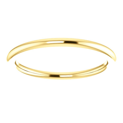 14k Yellow Gold 1.5mm Comfort Fit Band, Size 5.5