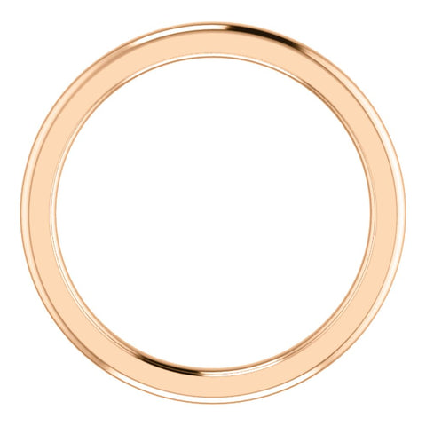 14k Rose Gold 1.5mm Comfort Fit Band, Size 5