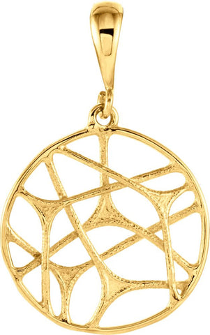 14k Yellow Gold Web Pendant