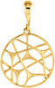 14K Yellow Gold Web Pendant
