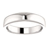 14k White Gold Band for Square Shank Solitaire Mounting, Size 7