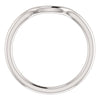 14k White Gold Band for 8.2mm Round Ring, Size 7