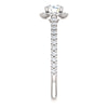 14k White Gold 3/4 CTW Diamond Halo-Style Engagement Ring, Size 7