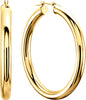 14K Yellow Gold 40mm Tube Hoop Earrings