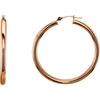 40mm Tube Hoop Earrings in 14K Rose Gold