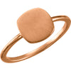 Antique Square Engravable Ring in 14K Rose Gold (Size 6)