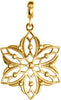 14K Yellow Gold Decorative Dangle Pendant