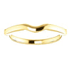 14k Yellow Gold Matching Band to 6.5mm Round Ring, Size 7