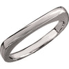 14k White Gold Stackable Ring, Size 7