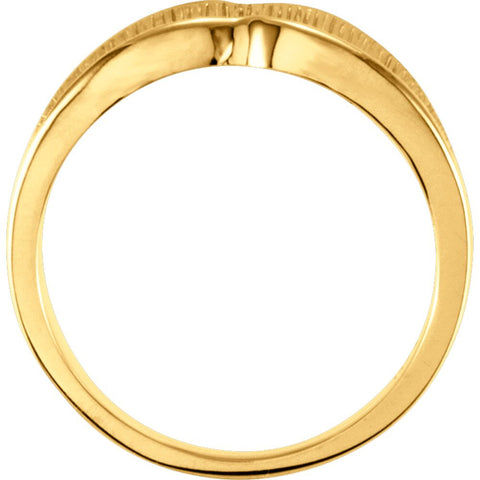 14k Yellow Gold Fancy Design Ring, Size 6