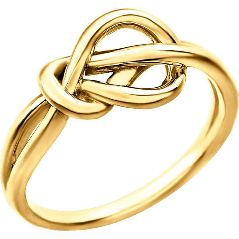 14k Yellow Gold Knot Design Ring, Size 7