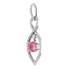 14k White Gold Pink Sapphire & 3/8 CTW Diamond Pendant