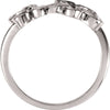 14k White Gold Flower Ring, Size 7