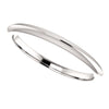 14k White Gold Knife Edge Band, Size 7