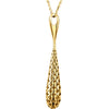 14k Yellow Gold Pierced Teardrop 18" Necklace