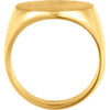 10k Yellow Gold 18mm Men's Signet Ring, Size 11