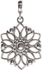 14K White Gold Decorative Dangle Pendant