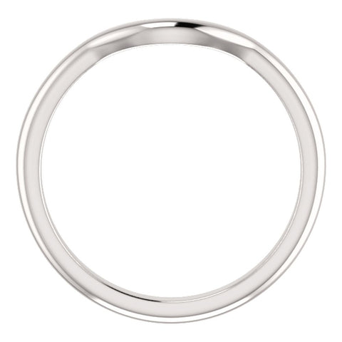 14k White Gold Band, Size 7