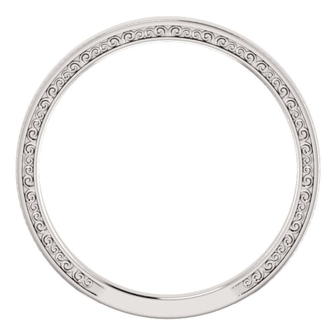 14k White Gold Sculptural-Inspired Band, Size 7