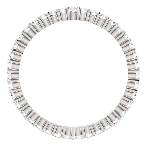 14k White Gold 3/8 CTW Diamond Eternity Band Size 5
