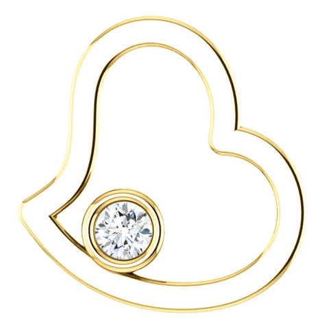14k Yellow Gold 1/10 CTW Diamond Pendant