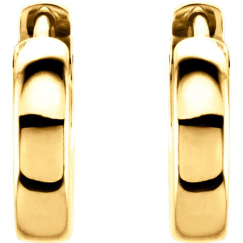 14k Yellow Gold 11.5mm Hinged Hoop Earrings
