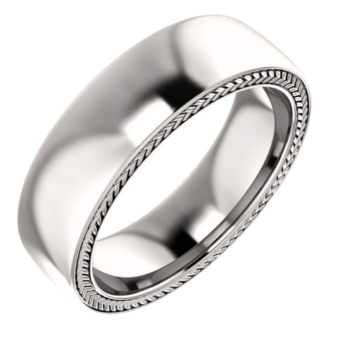 14k White Gold 6mm Band Size 7