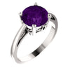 14K White Gold Amethyst Ring (Size 6)