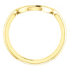 14k Yellow Gold Band Mounting for 16x12mm Oval Ring, Size 7