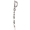 14k White Gold Fleur-De-Lis Decorative Dangle Pendant