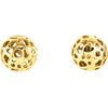 14k Yellow Gold Ball Earrings