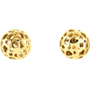 14k Yellow Gold Ball Earrings
