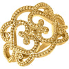 Granulated Design Fashion Ring in 14K Yellow Gold (Size 6)