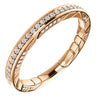 14k Rose Gold Anniversary Ring Mounting, Size 7