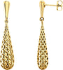 Pair of Teardrop-Shaped Earring in 14k Yellow Gold