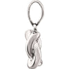 14k White Gold Knot Design Pendant