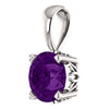 14k White Gold Amethyst Pendant