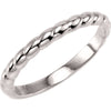 14K White Gold Stackable Ring (Size 6)