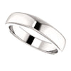 14k White Gold Band for Square Shank Solitaire Mounting, Size 7