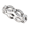 14k White Gold 3/8 CTW Diamond Eternity Band, Size 7