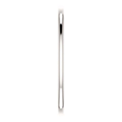 14k White Gold 1mm Comfort Fit Band, Size 5