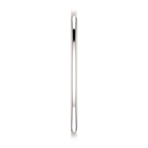 14k White Gold 1mm Comfort Fit Band, Size 6.5