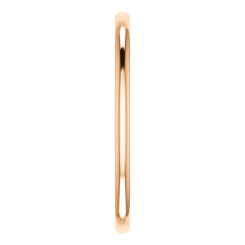 14k Rose Gold 1.5mm Comfort Fit Band, Size 7.5